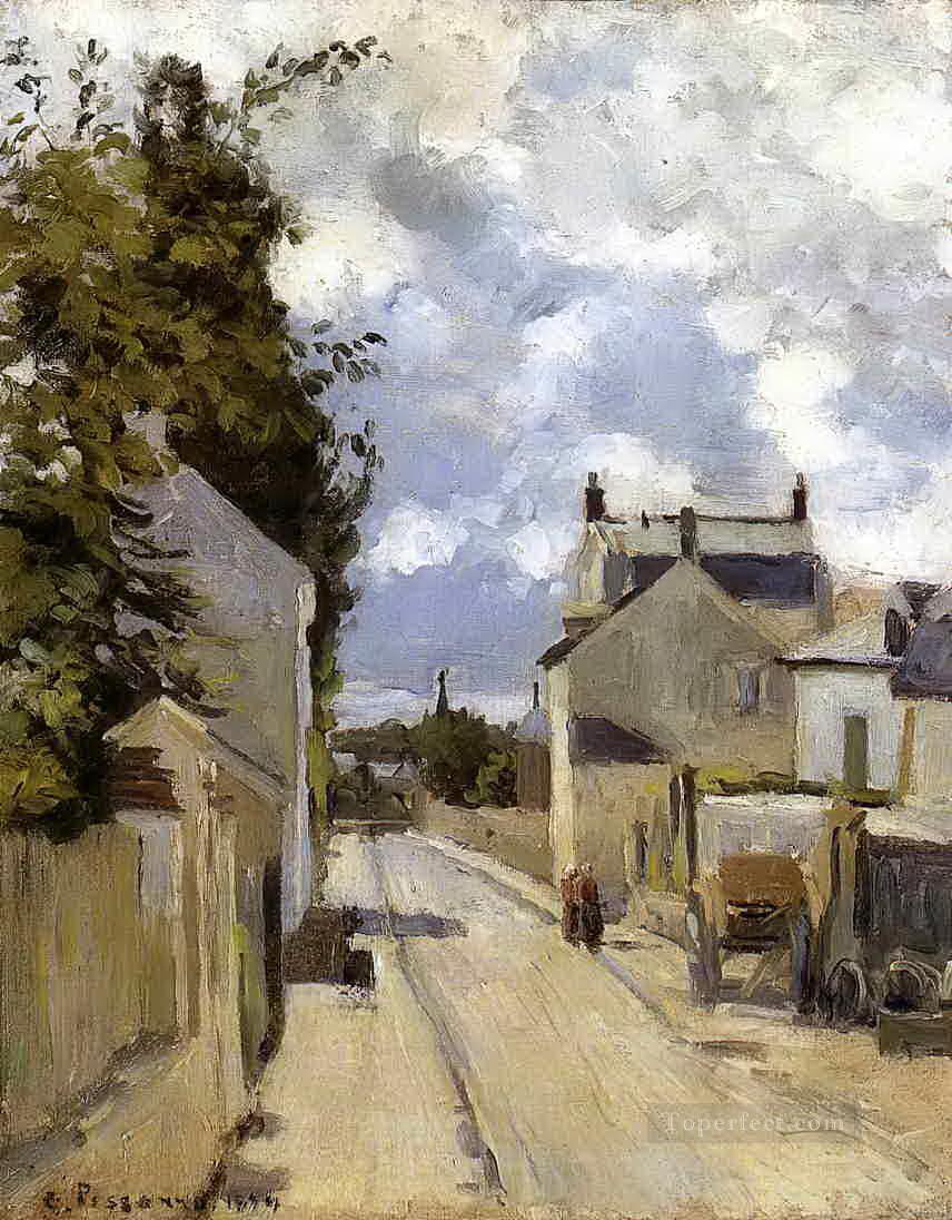 エルミタージュ・ポントワーズの通り 1874年 カミーユ・ピサロ油絵